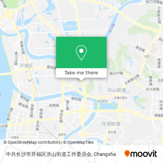 中共长沙市开福区洪山街道工作委员会 map