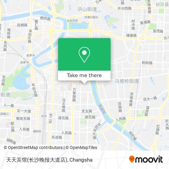 天天宾馆(长沙晚报大道店) map