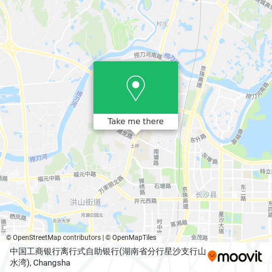 中国工商银行离行式自助银行(湖南省分行星沙支行山水湾) map