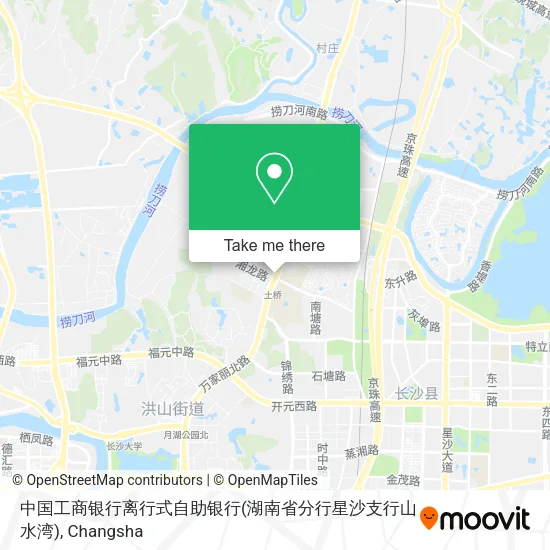 中国工商银行离行式自助银行(湖南省分行星沙支行山水湾) map