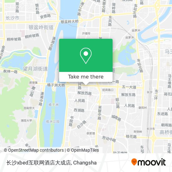 长沙xbed互联网酒店大成店 map