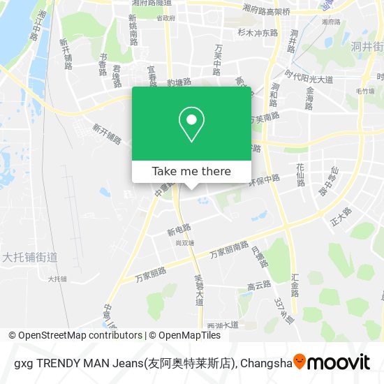 gxg TRENDY MAN Jeans(友阿奥特莱斯店) map