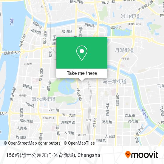 156路(烈士公园东门-体育新城) map