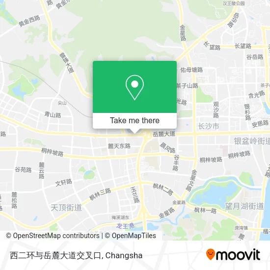 西二环与岳麓大道交叉口 map