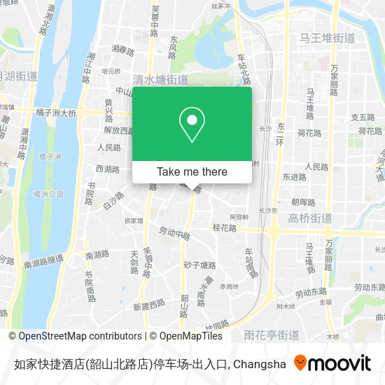 如家快捷酒店(韶山北路店)停车场-出入口 map