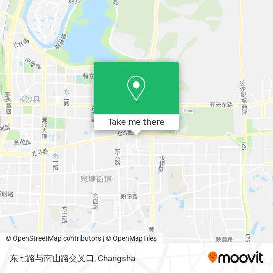 东七路与南山路交叉口 map