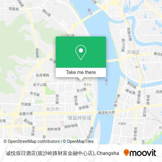 诚悦假日酒店(观沙岭路财富金融中心店) map