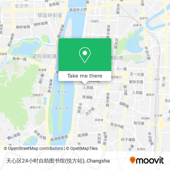 天心区24小时自助图书馆(悦方站) map