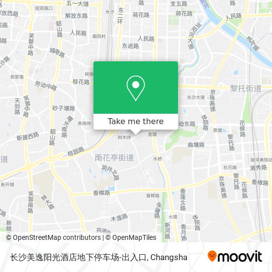 长沙美逸阳光酒店地下停车场-出入口 map