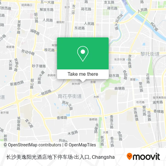 长沙美逸阳光酒店地下停车场-出入口 map