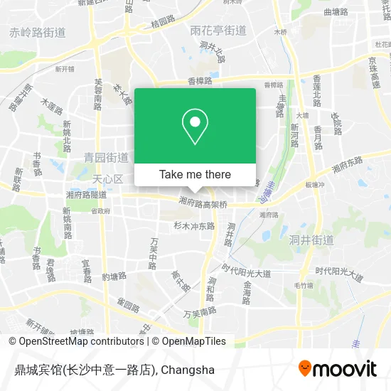 鼎城宾馆(长沙中意一路店) map