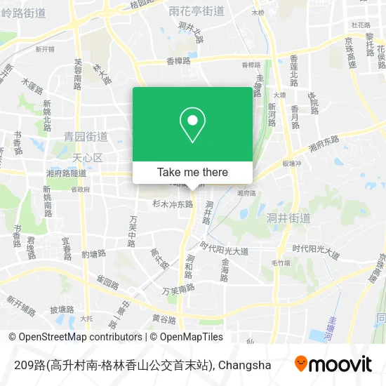 209路(高升村南-格林香山公交首末站) map
