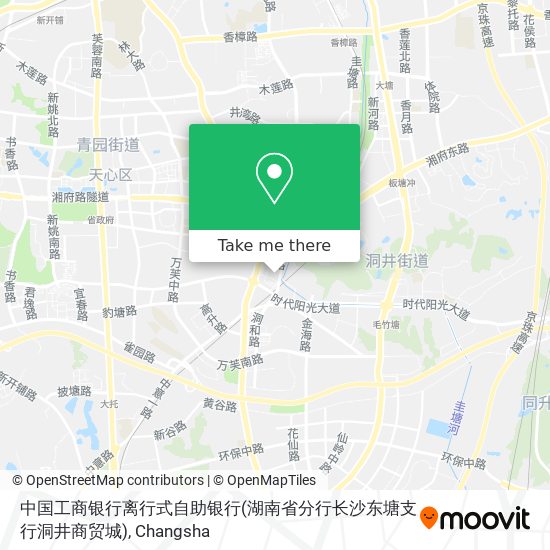 中国工商银行离行式自助银行(湖南省分行长沙东塘支行洞井商贸城) map