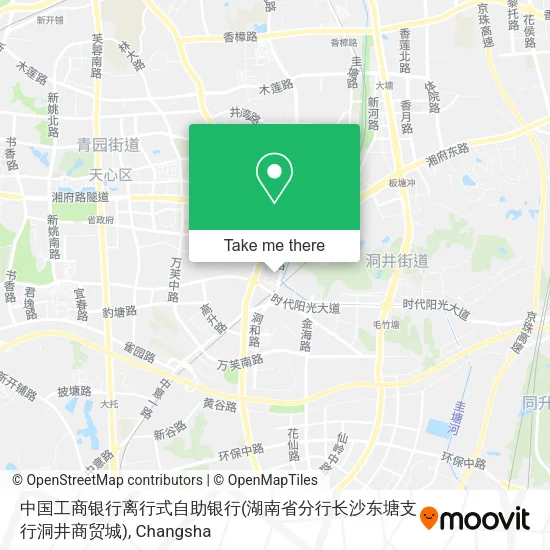 中国工商银行离行式自助银行(湖南省分行长沙东塘支行洞井商贸城) map