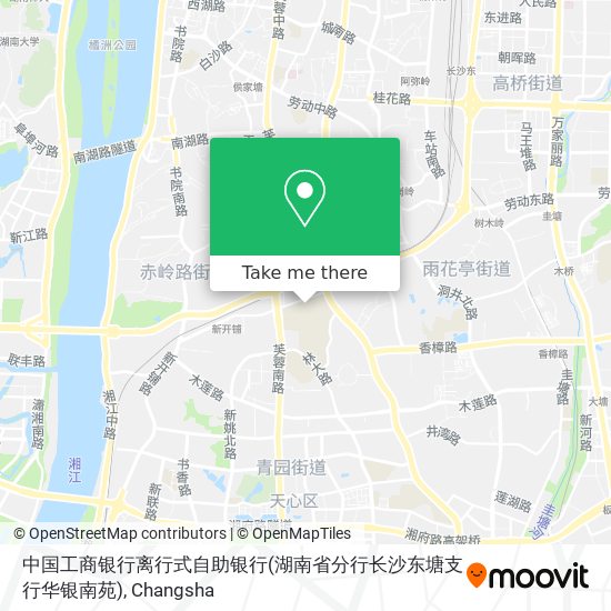 中国工商银行离行式自助银行(湖南省分行长沙东塘支行华银南苑) map