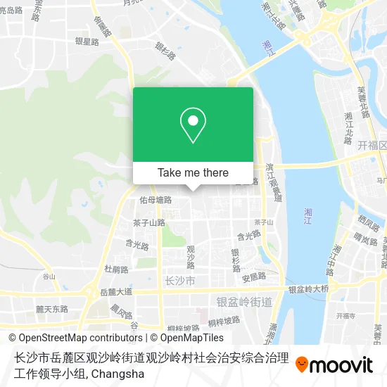 长沙市岳麓区观沙岭街道观沙岭村社会治安综合治理工作领导小组 map
