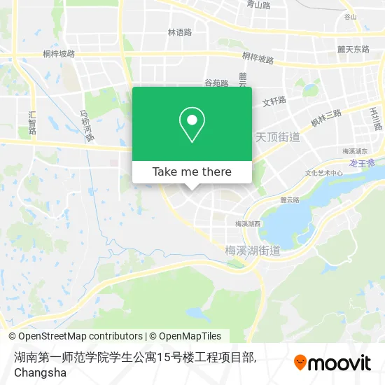湖南第一师范学院学生公寓15号楼工程项目部 map