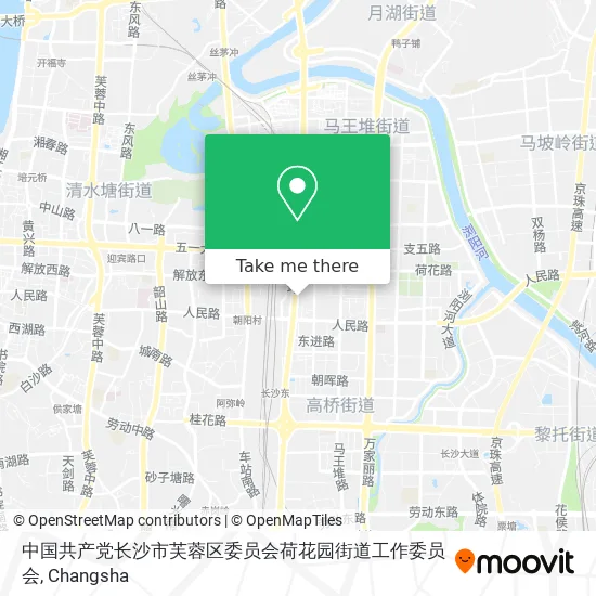 中国共产党长沙市芙蓉区委员会荷花园街道工作委员会 map