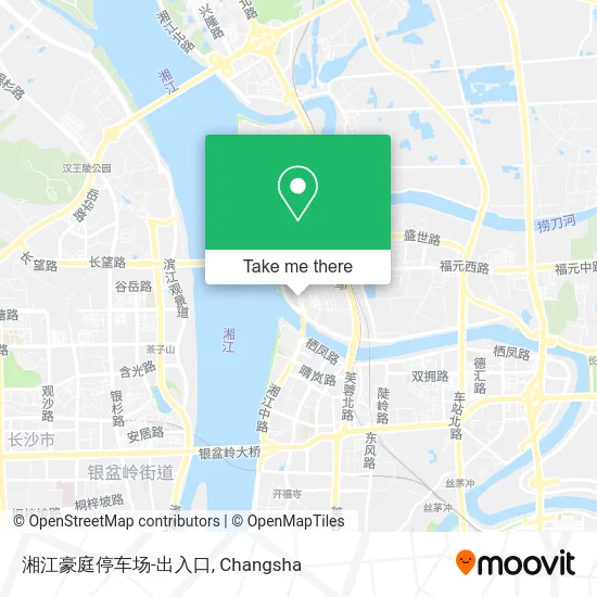 湘江豪庭停车场-出入口 map