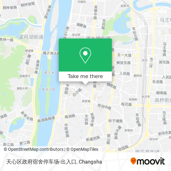 天心区政府宿舍停车场-出入口 map