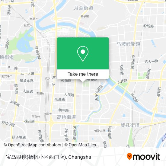 宝岛眼镜(扬帆小区西门店) map