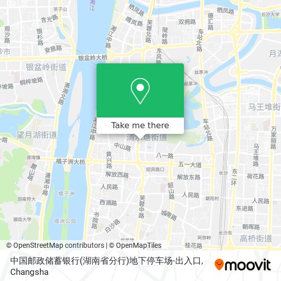 中国邮政储蓄银行(湖南省分行)地下停车场-出入口 map