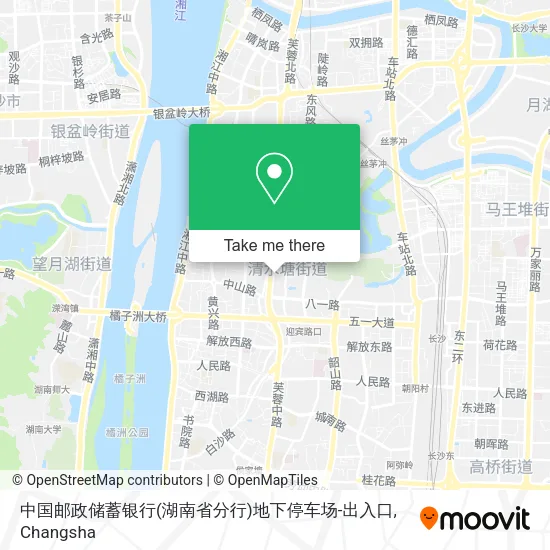 中国邮政储蓄银行(湖南省分行)地下停车场-出入口 map