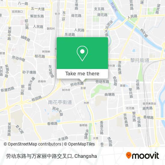 劳动东路与万家丽中路交叉口 map