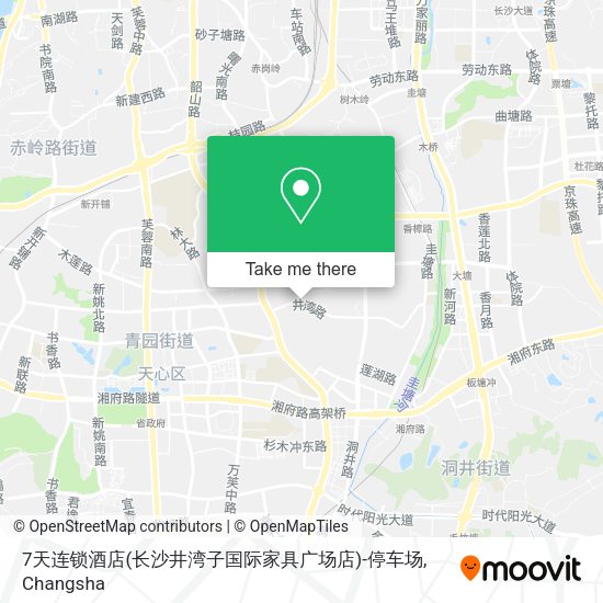 7天连锁酒店(长沙井湾子国际家具广场店)-停车场 map
