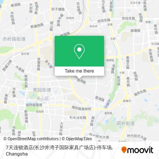 7天连锁酒店(长沙井湾子国际家具广场店)-停车场 map