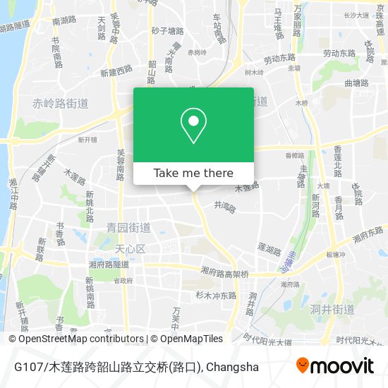 G107/木莲路跨韶山路立交桥(路口) map