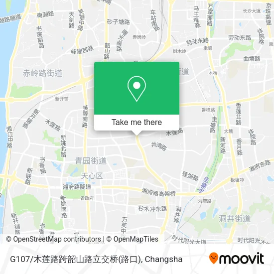 G107/木莲路跨韶山路立交桥(路口) map