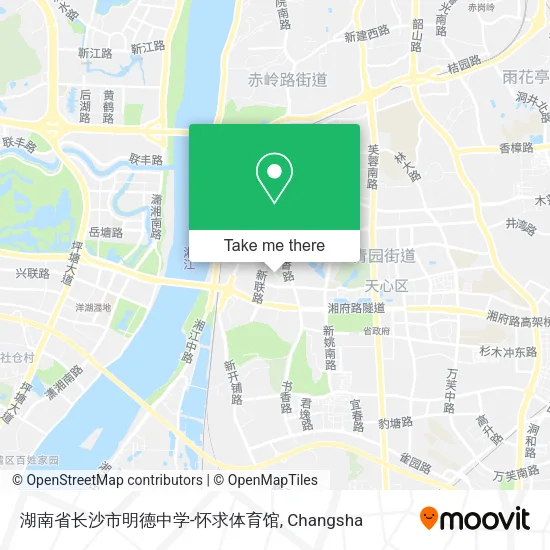 湖南省长沙市明德中学-怀求体育馆 map
