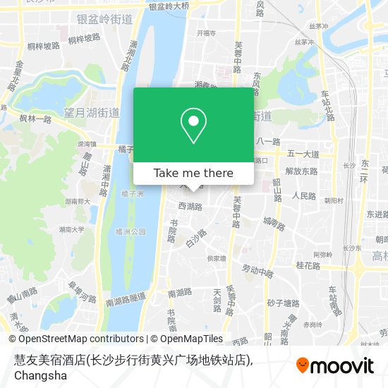 慧友美宿酒店(长沙步行街黄兴广场地铁站店) map