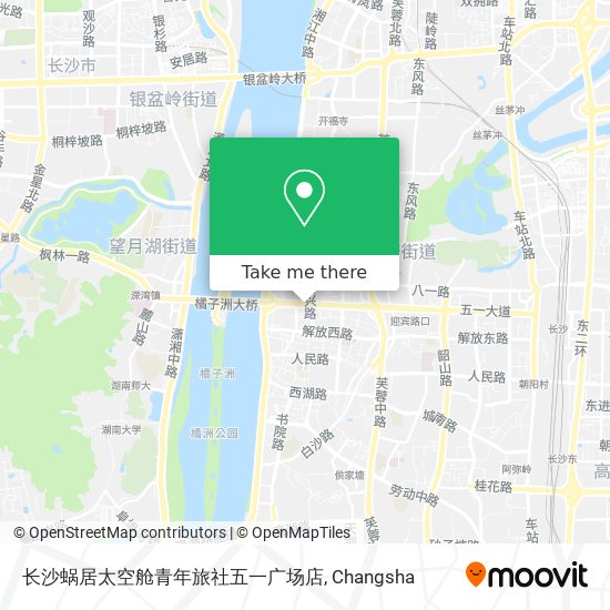 长沙蜗居太空舱青年旅社五一广场店 map