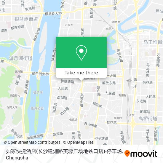 如家快捷酒店(长沙建湘路芙蓉广场地铁口店)-停车场 map