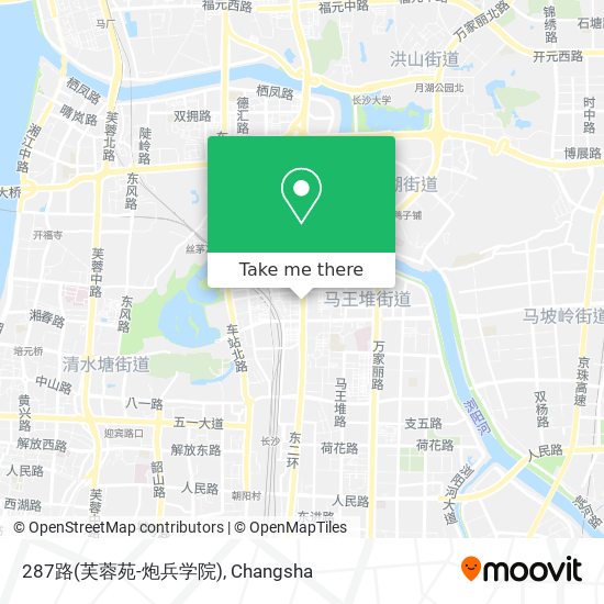 287路(芙蓉苑-炮兵学院) map