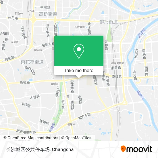长沙城区公共停车场 map