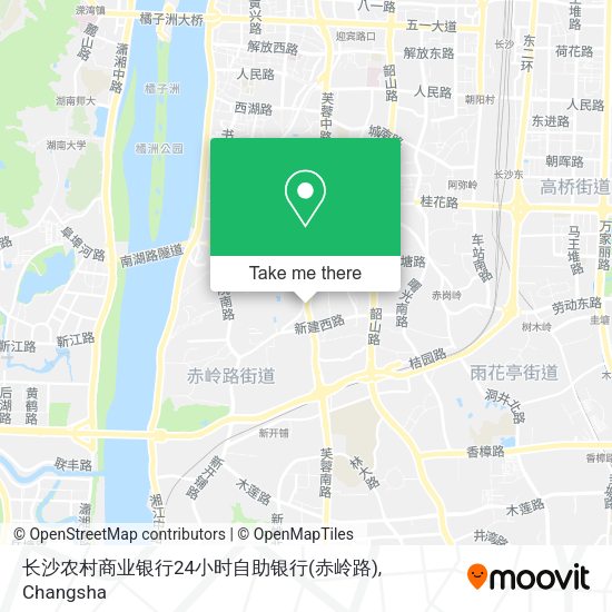 长沙农村商业银行24小时自助银行(赤岭路) map