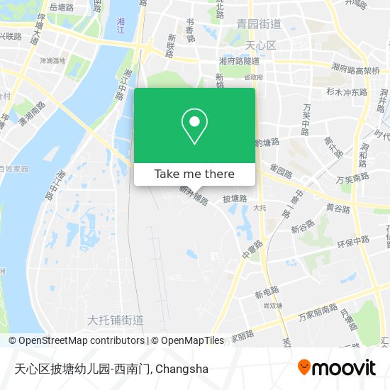 天心区披塘幼儿园-西南门 map