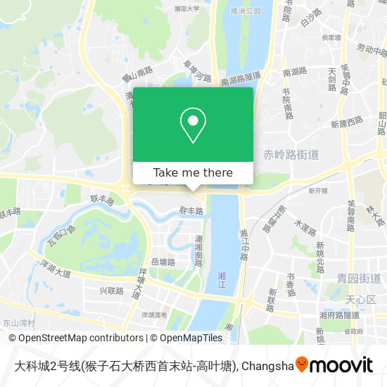 大科城2号线(猴子石大桥西首末站-高叶塘) map