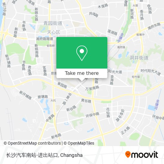 长沙汽车南站-进出站口 map