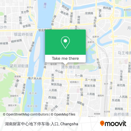 湖南财富中心地下停车场-入口 map