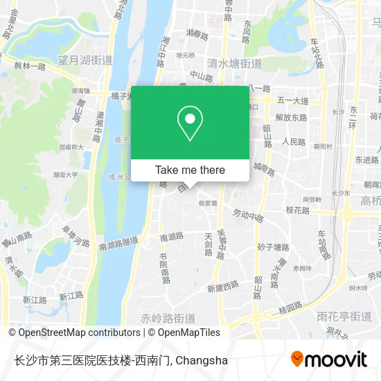 长沙市第三医院医技楼-西南门 map