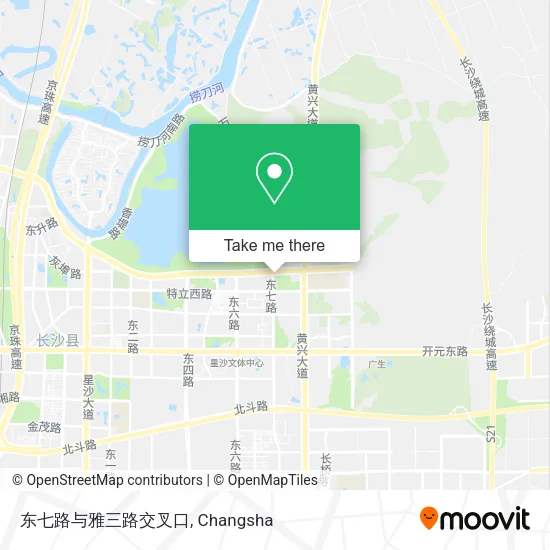 东七路与雅三路交叉口 map