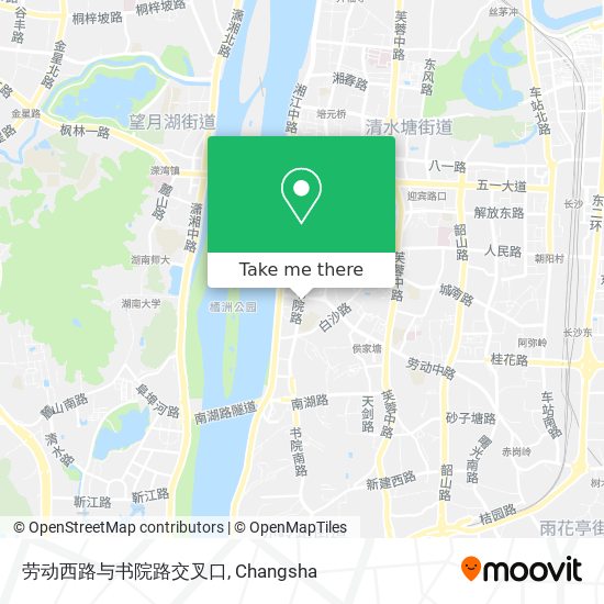 劳动西路与书院路交叉口 map