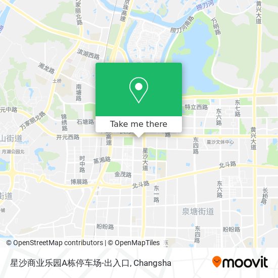 星沙商业乐园A栋停车场-出入口 map