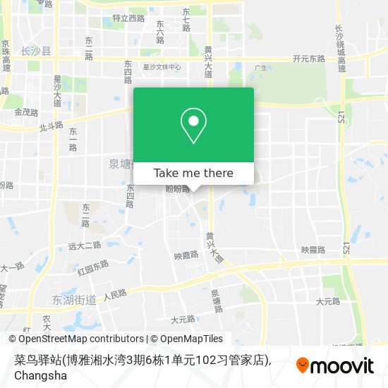 菜鸟驿站(博雅湘水湾3期6栋1单元102习管家店) map