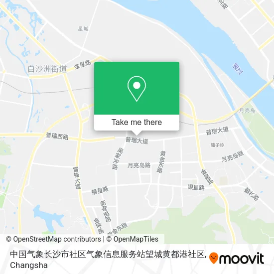 中国气象长沙市社区气象信息服务站望城黄都港社区 map