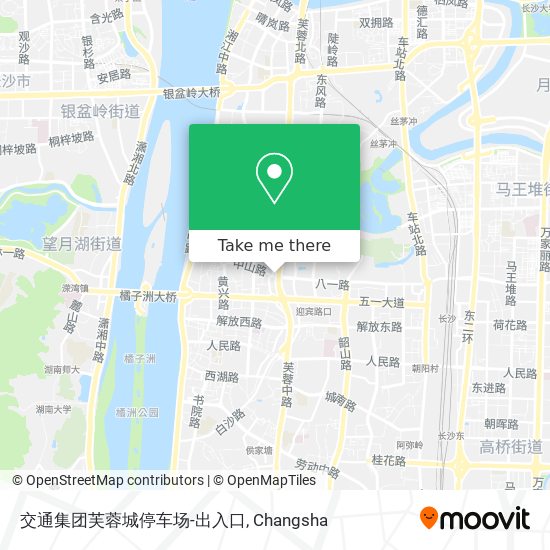 交通集团芙蓉城停车场-出入口 map